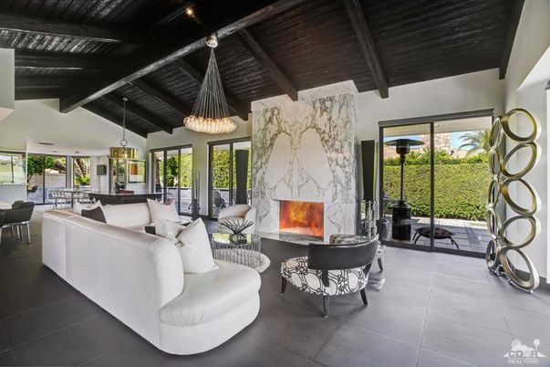 Dining room, Fireplace, Interior, Living room, Pendant Lights, Wooden Beams, Wooden Ceilings