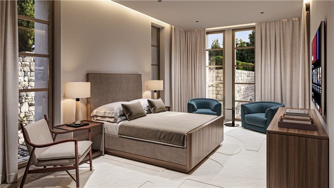 Bedroom, Interior, Recessed Lighting