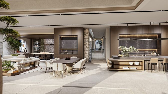Dining room, Fireplace, Interior, Living room