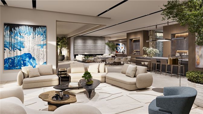 Dining room, Fireplace, Interior, Kitchen, Living room