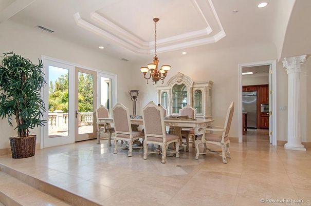 Chandelier, Dining room, Interior, Recessed Lighting
