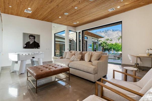 Game Room, Interior, Living room, Recessed Lighting, Wooden Ceilings