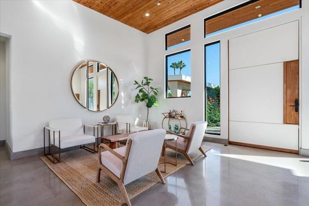 Interior, Living room, Recessed Lighting, Wooden Ceilings