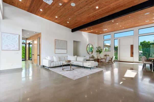 Interior, Living room, Recessed Lighting, Wooden Ceilings