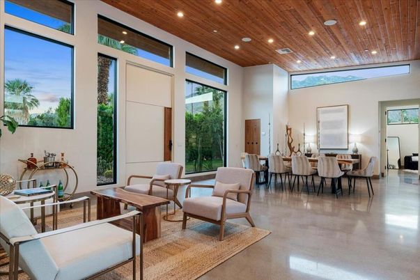Dining room, Interior, Living room, Recessed Lighting, Wooden Ceilings