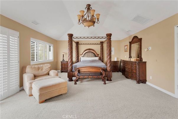 Bedroom, Chandelier, Interior