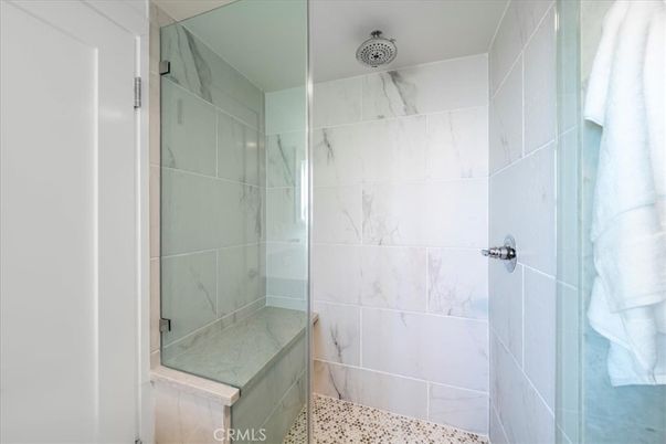 Bathroom, Glass Shower, Interior, Marble Walls