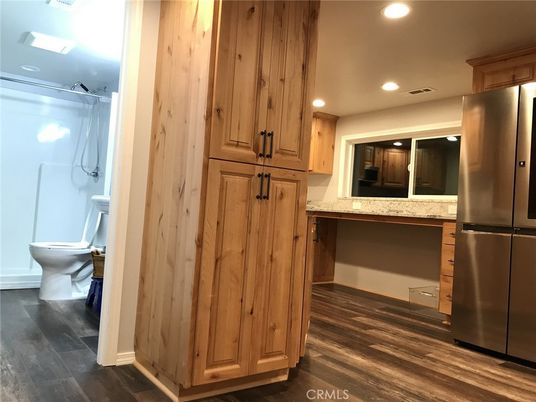 Bathroom, Interior, Recessed Lighting, Wood Texture Flooring