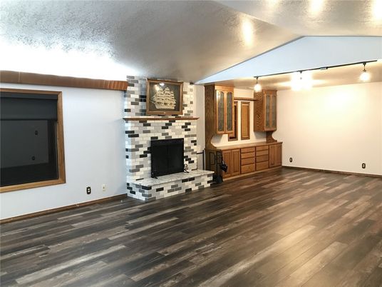 Empty room, Fireplace, Interior, Wood Texture Flooring