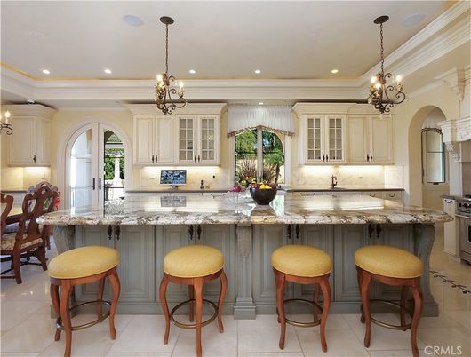 Chandelier, Interior, Kitchen, Pendant Lights, Recessed Lighting, Stainless Steel Appliances