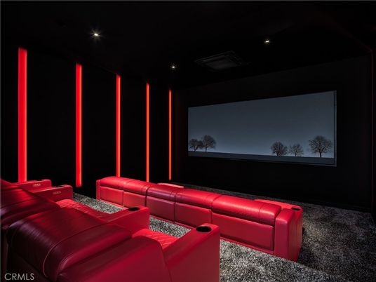 Home Theatre Room, Interior, Projection Screen, Recessed Lighting, Theatre Room