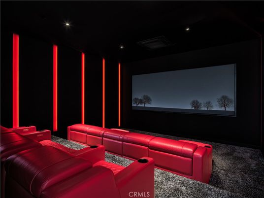 Home Theatre Room, Interior, Projection Screen, Recessed Lighting, Theatre Room