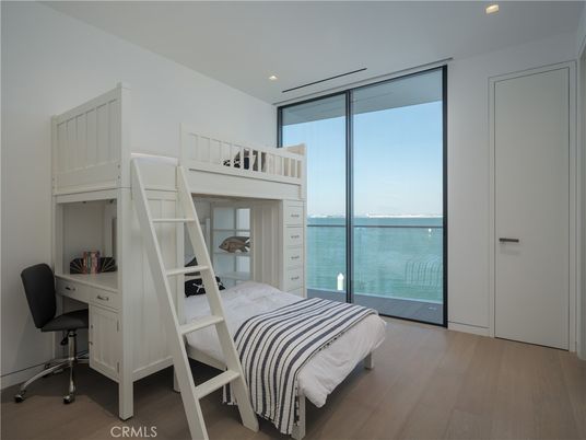 Bedroom, Home Office, Interior, Recessed Lighting, Water, Wood Texture Flooring