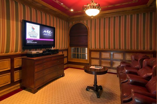 Home Theatre Room, Interior, Living room, Projection Screen, Recessed Lighting, Theatre Room