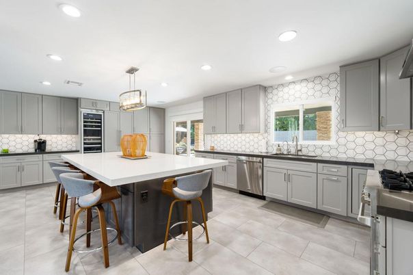 Interior, Kitchen, Pendant Lights, Recessed Lighting, Stainless Steel Appliances