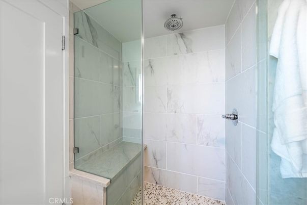 Bathroom, Glass Shower, Interior, Marble Walls