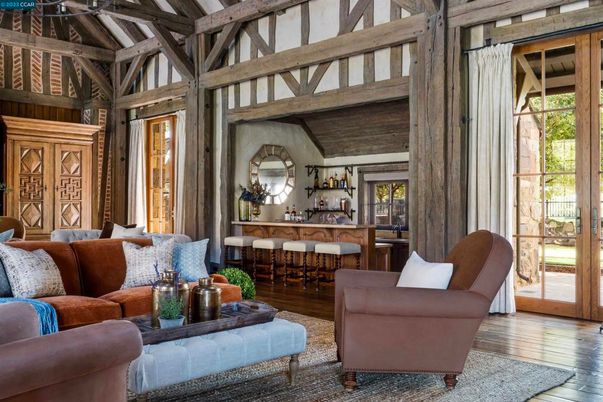 Interior, Living room, Wooden Beams, Wood Texture Flooring