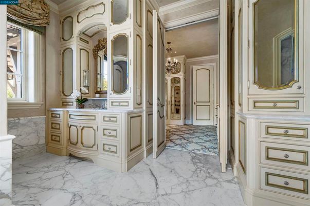 Bathroom, Chandelier, Interior, Marble