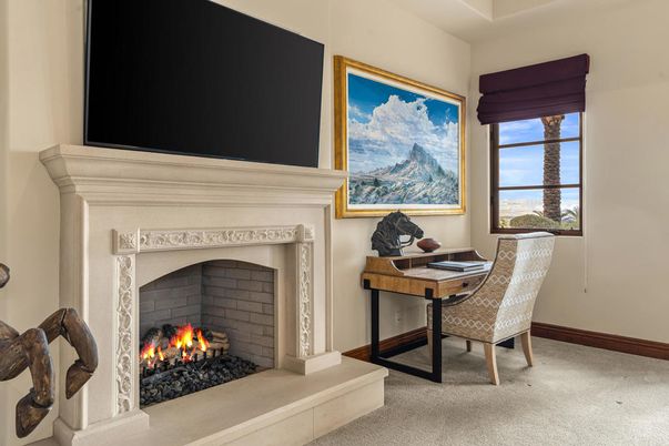 Fireplace, Home Office, Interior