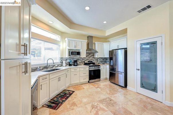 Interior, Kitchen, Recessed Lighting, Stainless Steel Appliances
