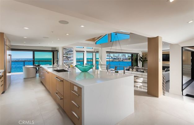 Interior, Kitchen, Pendant Lights, Recessed Lighting, Stainless Steel Appliances, Water