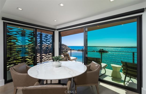 Dining room, Interior, Recessed Lighting, Water, Wood Texture Flooring