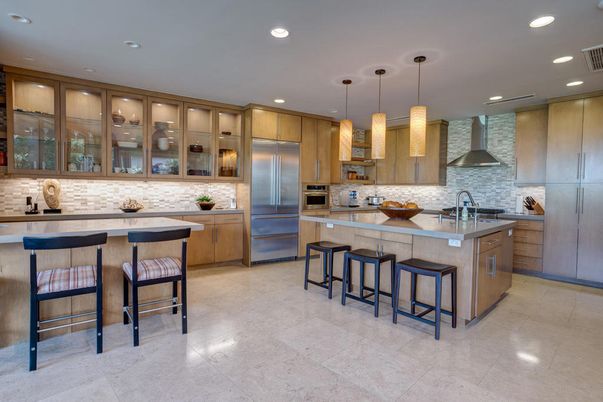 Interior, Kitchen, Pendant Lights, Recessed Lighting, Stainless Steel Appliances