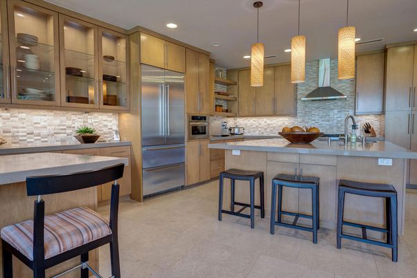 Interior, Kitchen, Pendant Lights, Recessed Lighting, Stainless Steel Appliances