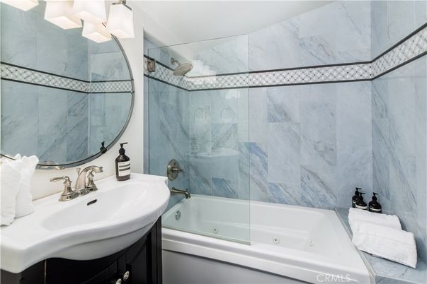 Bathroom, Glass Shower, Interior, Marble Walls