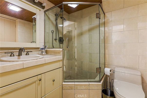 Bathroom, Glass Shower, Interior, Tile Countertops