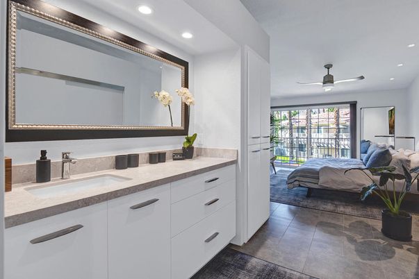 Bathroom, Bedroom, Dual Sink Vanities, Interior, Recessed Lighting