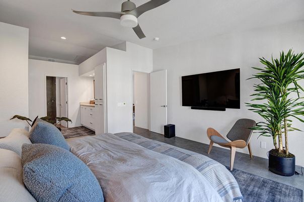 Bedroom, Interior, Recessed Lighting
