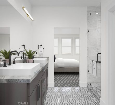 Bathroom, Dual Sink Vanities, Interior, Marble, Marble Walls