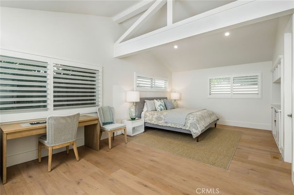 Bedroom, Home Office, Interior, Recessed Lighting, Wood Texture Flooring