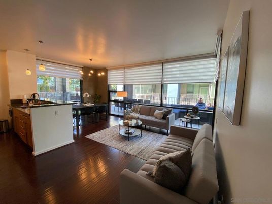 Dining room, Interior, Living room, Pendant Lights, Wood Texture Flooring