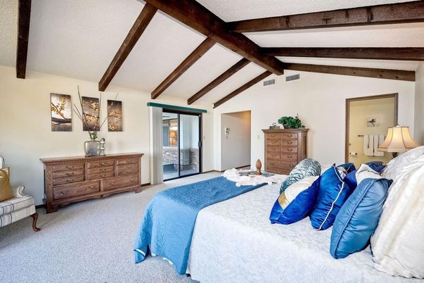 Bedroom, Interior, Wooden Beams