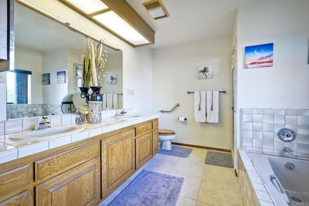 Bathroom, Dual Sink Vanities, Interior, Tile Countertops