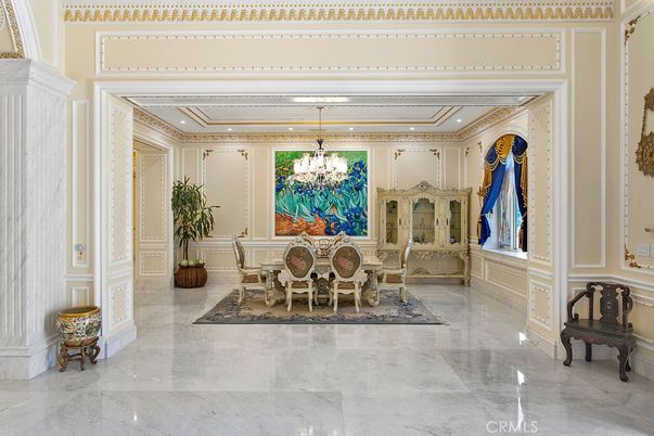 Chandelier, Dining room, Interior, Recessed Lighting