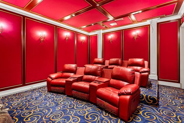 Home Theatre Room, Interior, Recessed Lighting, Theatre Room
