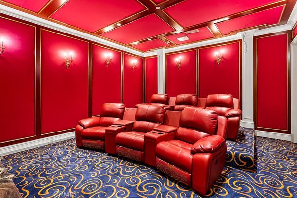 Home Theatre Room, Interior, Recessed Lighting, Theatre Room