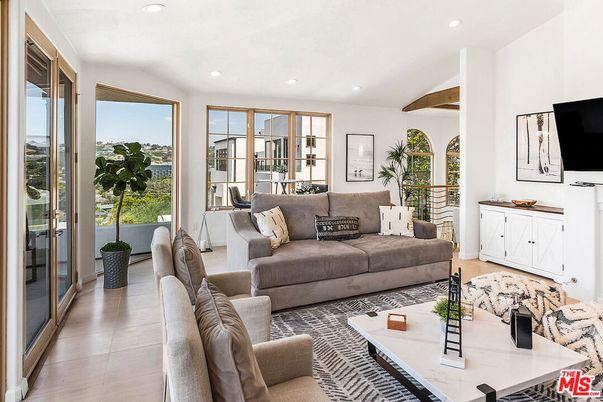 Interior, Living room, Recessed Lighting, Wooden Beams