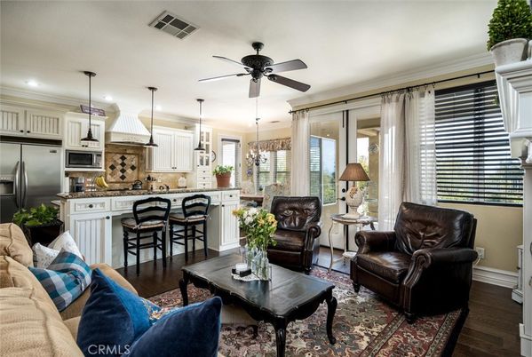 Interior, Kitchen, Living room, Pendant Lights, Recessed Lighting, Stainless Steel Appliances, Wood Texture Flooring