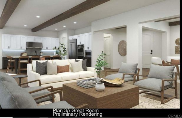 Dining room, Interior, Kitchen, Living room, Recessed Lighting, Stainless Steel Appliances, Wooden Beams, Wood Texture Flooring