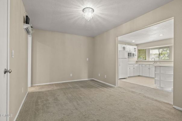 Empty room, Interior, Kitchen, Recessed Lighting