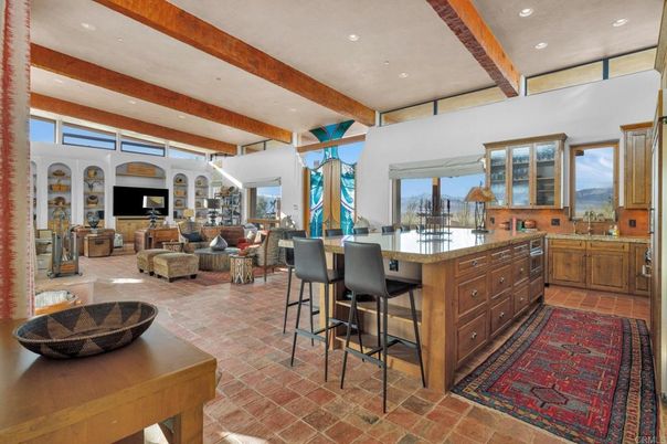 Interior, Kitchen, Living room, Recessed Lighting, Wooden Beams