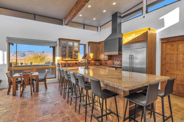 Dining room, Interior, Kitchen, Recessed Lighting, Stainless Steel Appliances, Wooden Beams