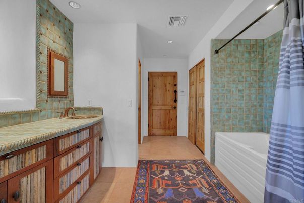 Bathroom, Interior, Recessed Lighting, Tile Countertops