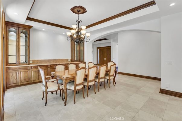 Chandelier, Dining room, Interior, Recessed Lighting