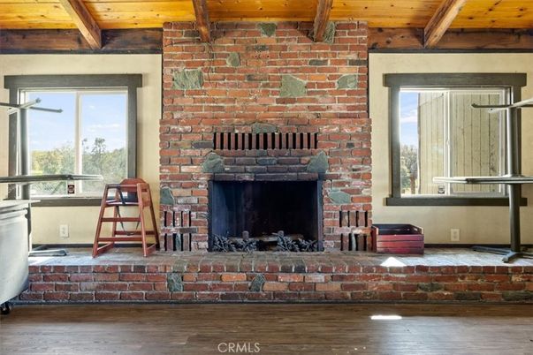Fireplace, Interior, Stone Walls, Wooden Beams, Wooden Ceilings, Wood Texture Flooring