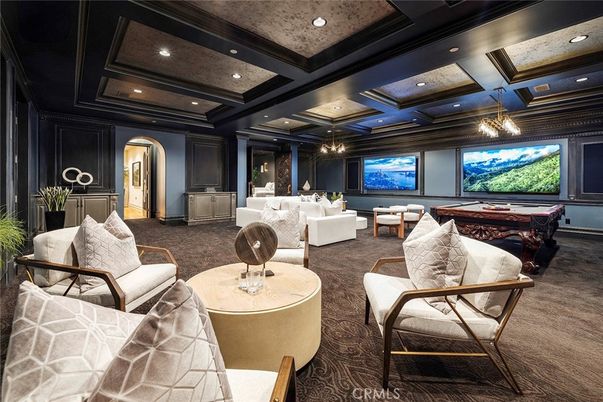 Billiard Table, Game Room, Interior, Living room, Recessed Lighting